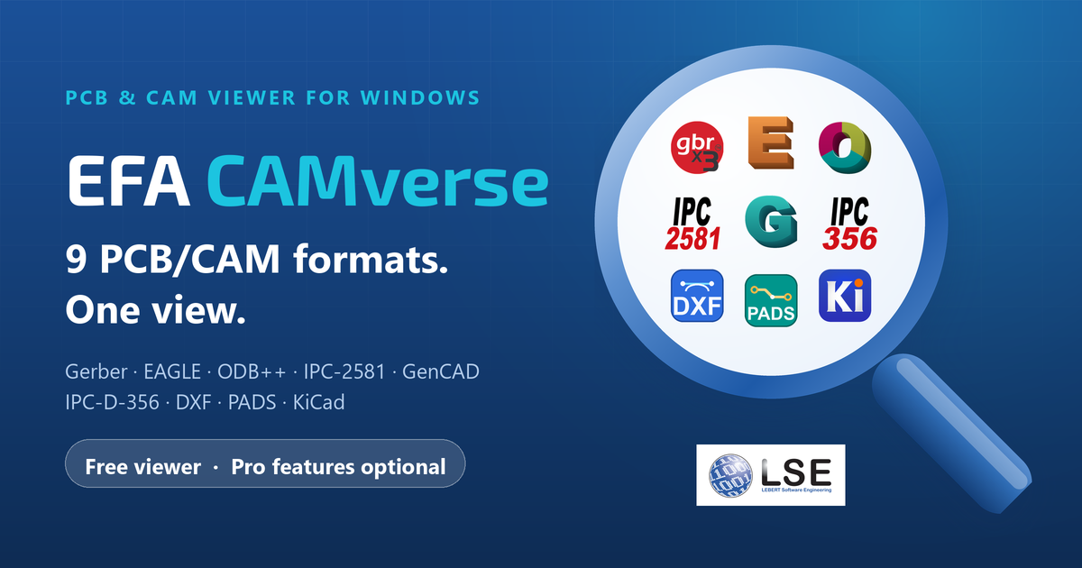 EFA CAMverse 2026 – 9 PCB/CAM-Formate in einer Ansicht